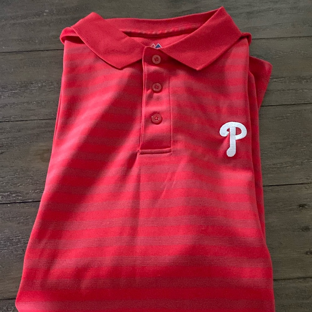 Majestic Phillies polo shirt. Size XL.